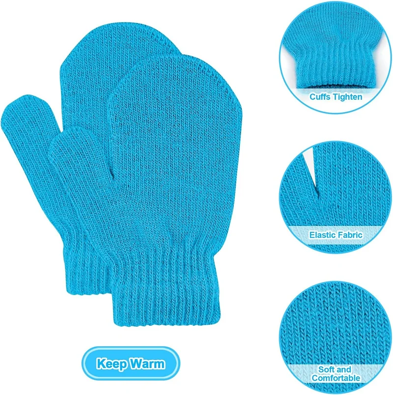 Toddler stretch mittens, Mixed colors, view 3